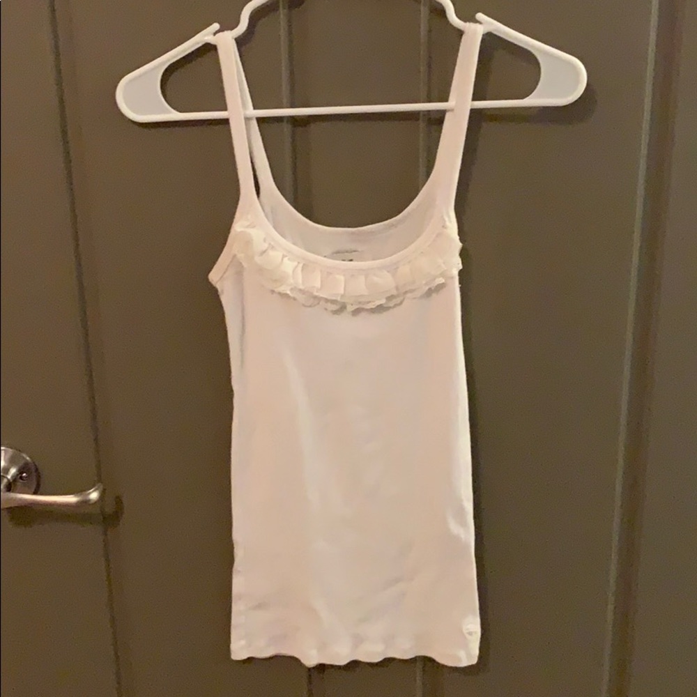 Abercrombie white lace detailed tank top